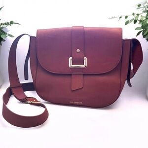 NEW PAUL COSTELLOE  LONDON Bag Leather Purse Red Brown FAST SHIPPING 1122-54